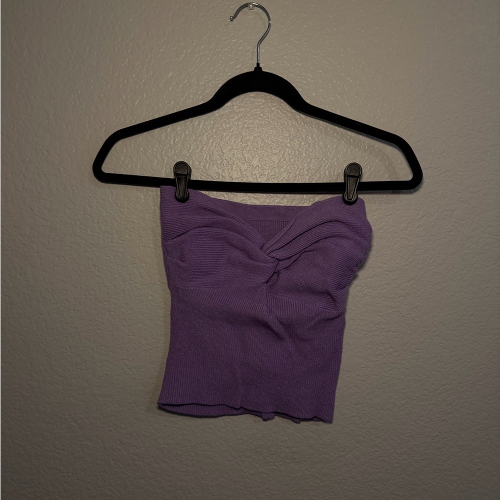 Purple Women's Knotted Tube Top